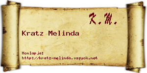 Kratz Melinda névjegykártya